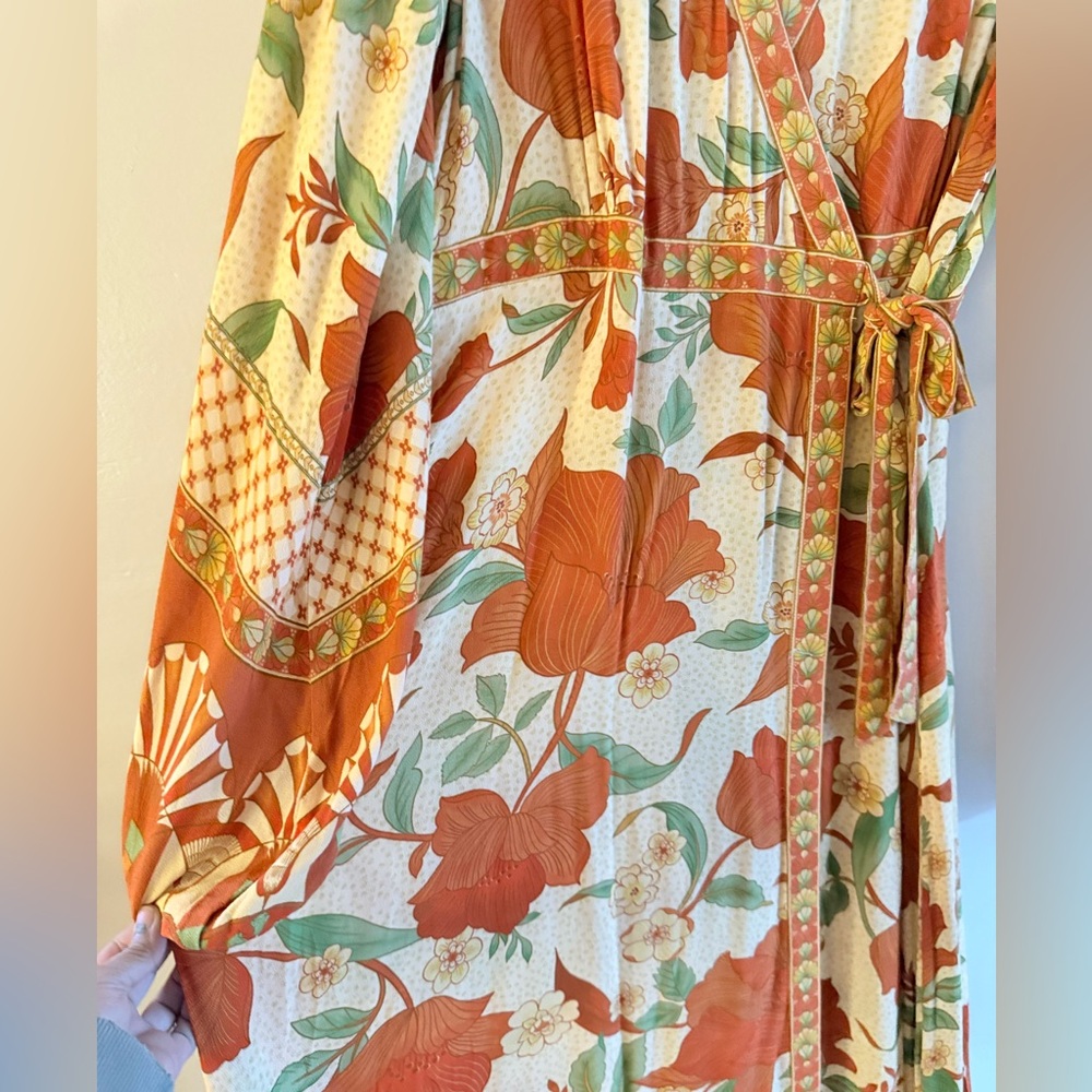 Nine Lives Bazaar Allure Maxi Wrap Dress - Rose - Picture 9 of 11